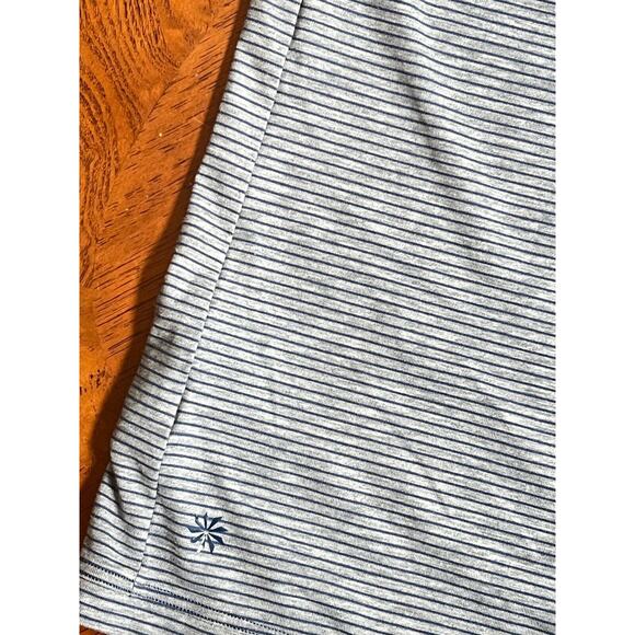Athleta Girl XXL / 16 Stripe Blue Gray Back At It Tee Mesh Back - Picture 5 of 8
